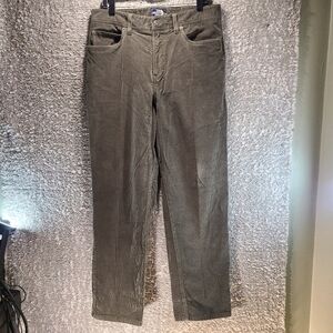 The North Face Men Chino Corduroy Straight Fit Jeans Size 34 Green Brown